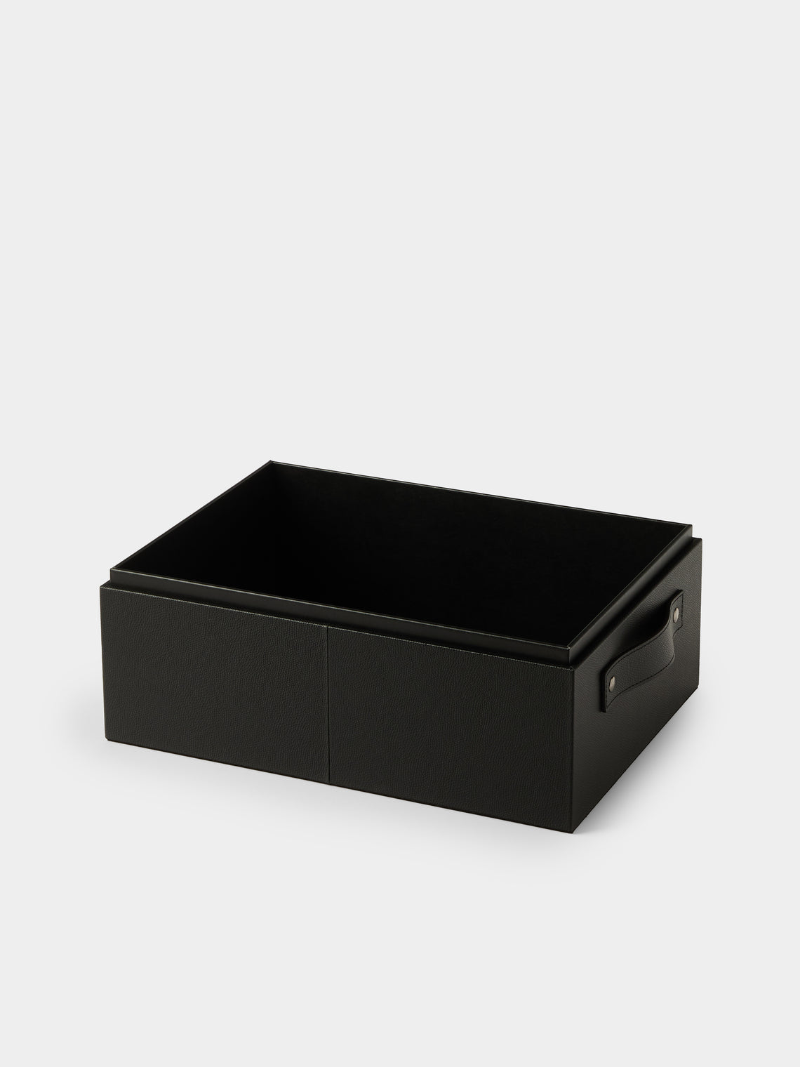 Pinetti - Avio Leather Small Storage Box - Black - ABASK