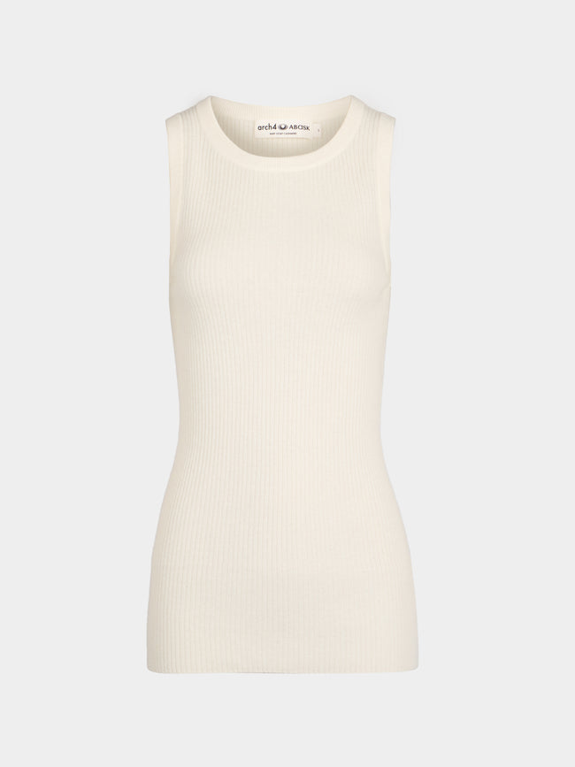 Arch4 - Manon Baby Goat Cashmere Tank Top | Size: S - Cream - ABASK - 