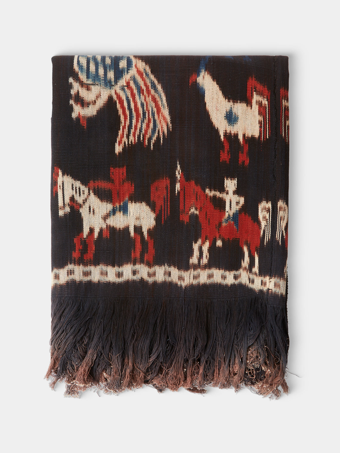 R Collective - Hayati Sumba Ikat Cotton Bed Blanket (92.5in/2.35m) - Multiple - ABASK