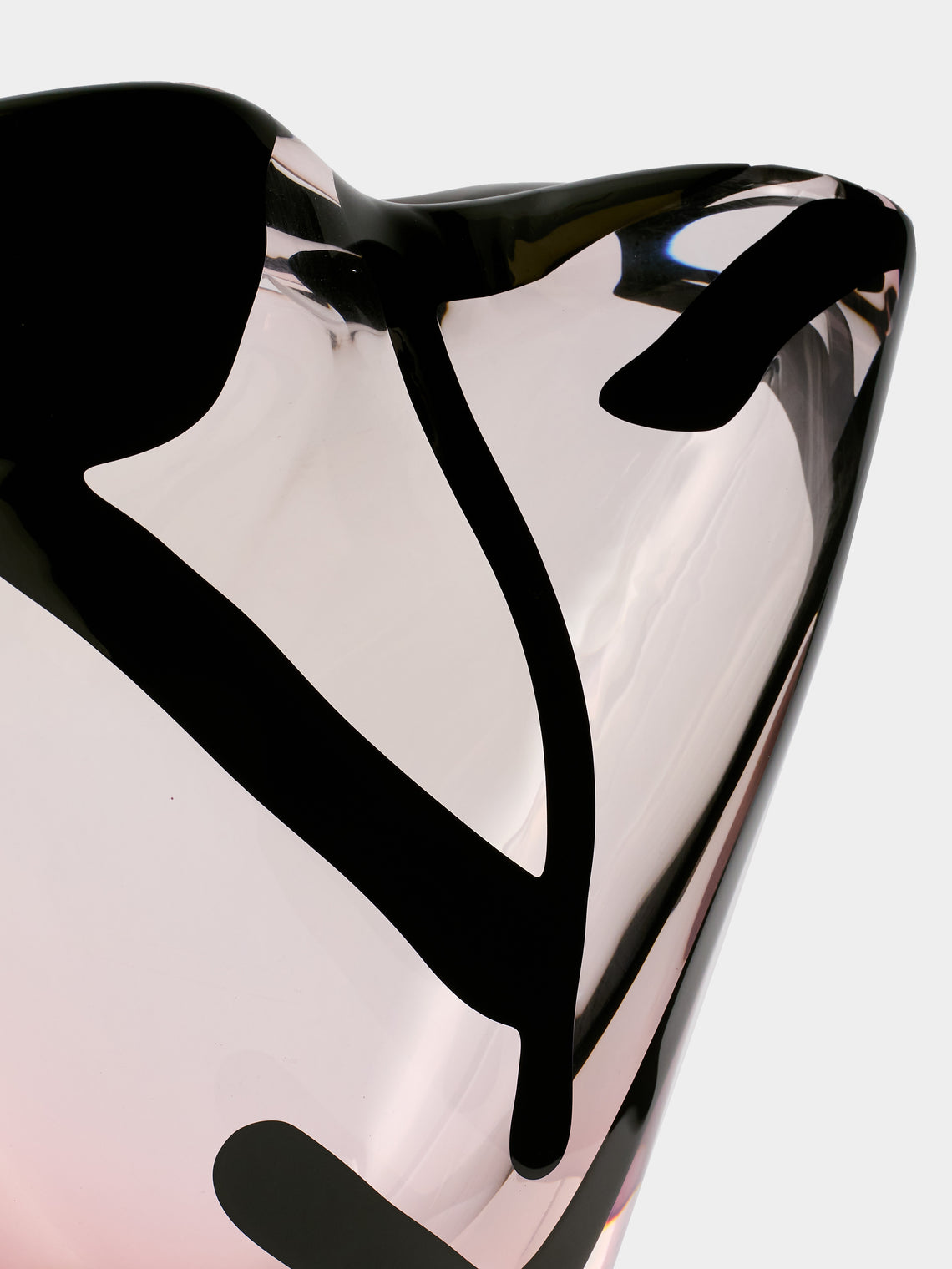 Venini - 2017 Peter Marino Black Belt Murano Glass Vase (11.5in/29cm) - Black - ABASK