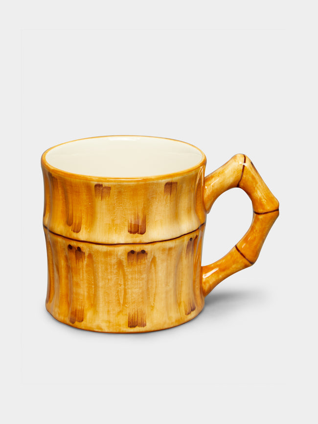 Este Ceramiche - Bamboo Hand-Painted Ceramic Mugs (Set of 4) -  - ABASK - 