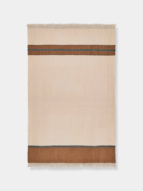 Libeco - Etienne Belgian Linen Throw (86.5in/2.2m) - Cream - ABASK