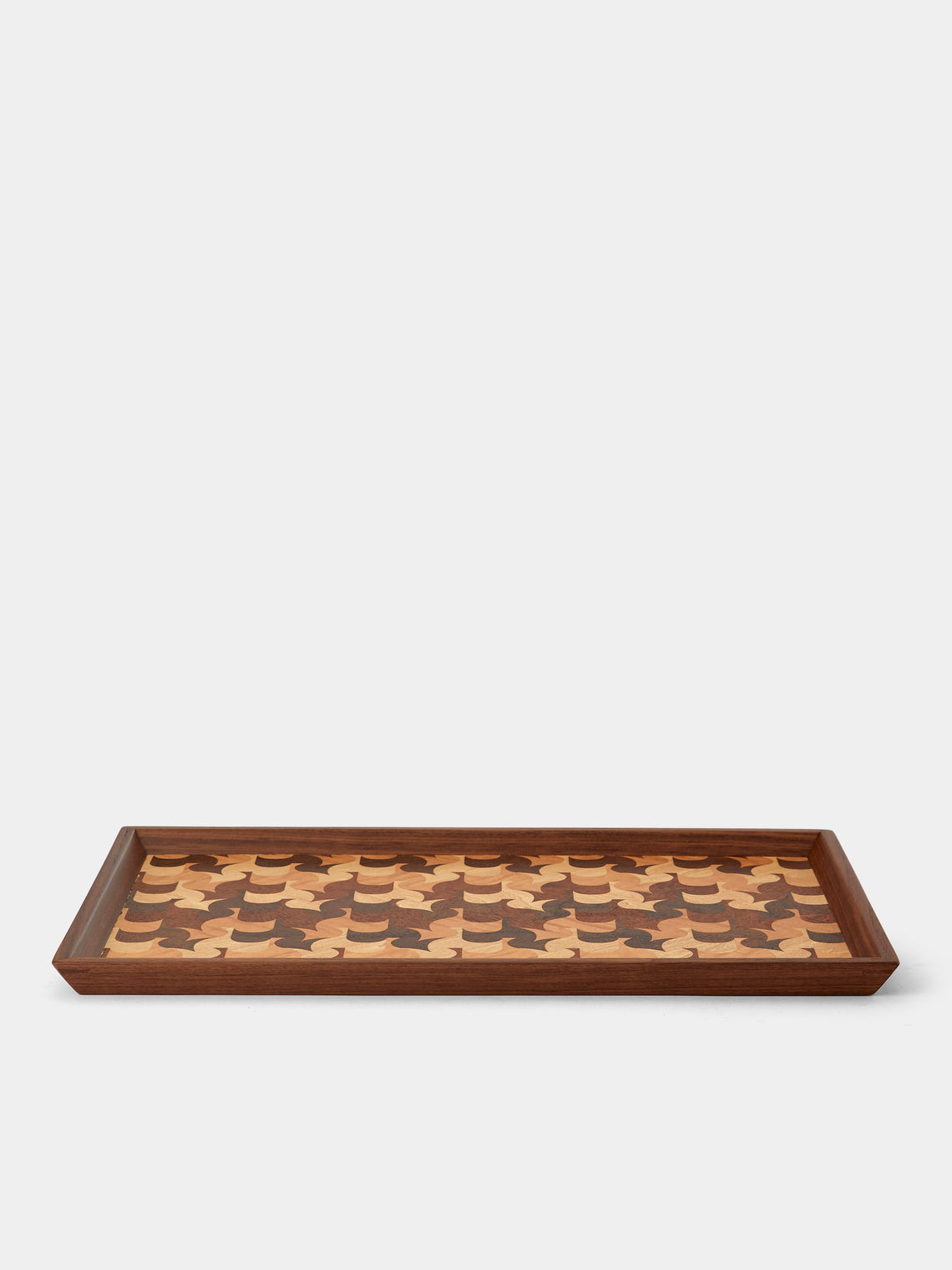 Mori Kougei - Poke Marquetry Wood Tray (15in/38.5cm) - Multiple - ABASK