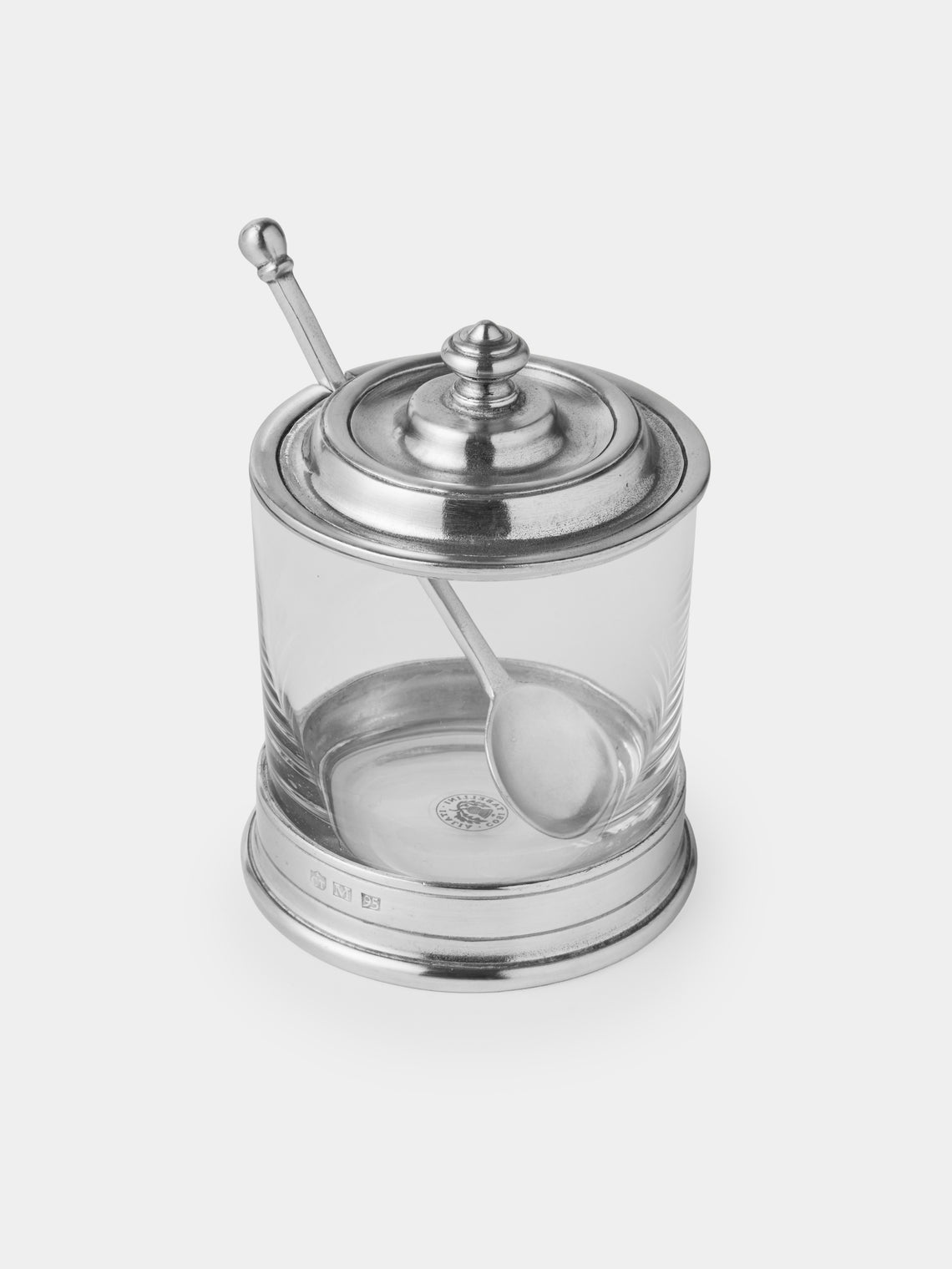 Cosi Tabellini - Sirmione Pewter Jam Jar with Spoon - Silver - ABASK