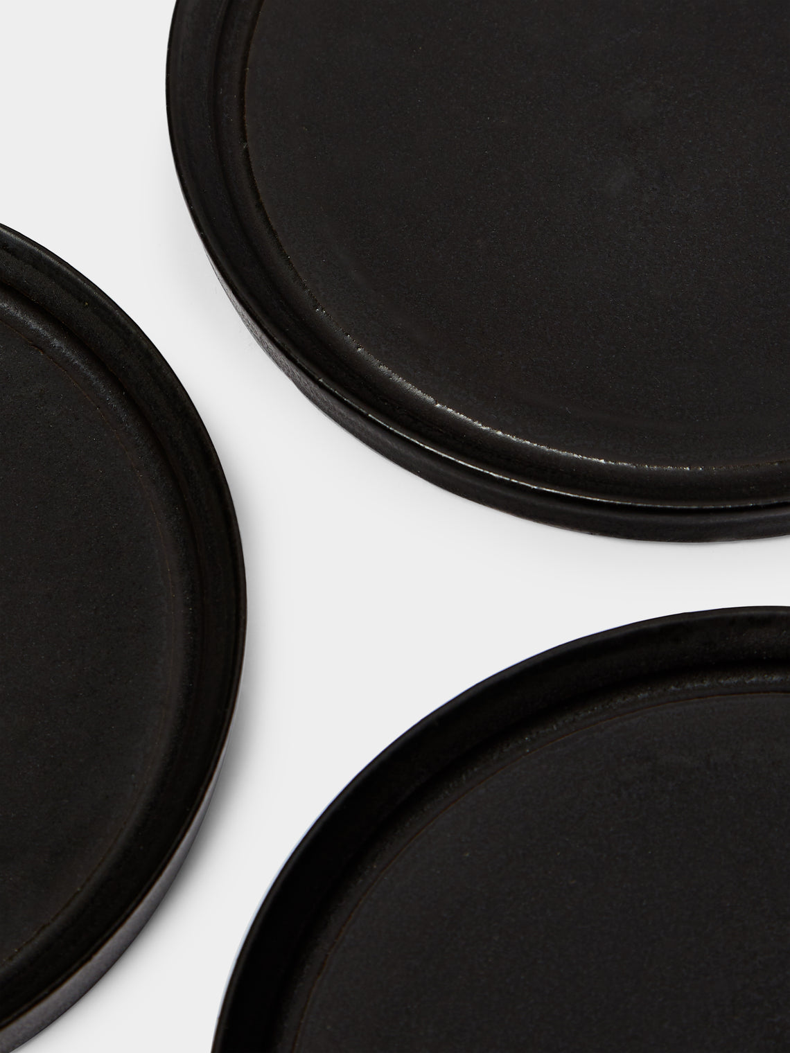 Lee Song-am - Black Clay Small Plates (Set of 4) -  - ABASK