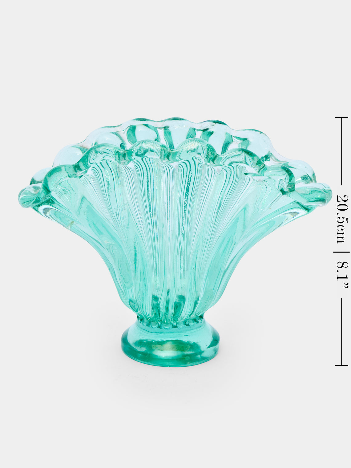 Antique and Vintage - 1942 Flavio Poli for Seguso Vetri d’Arte Murano Glass  Vase (11in/28cm) - Green - ABASK
