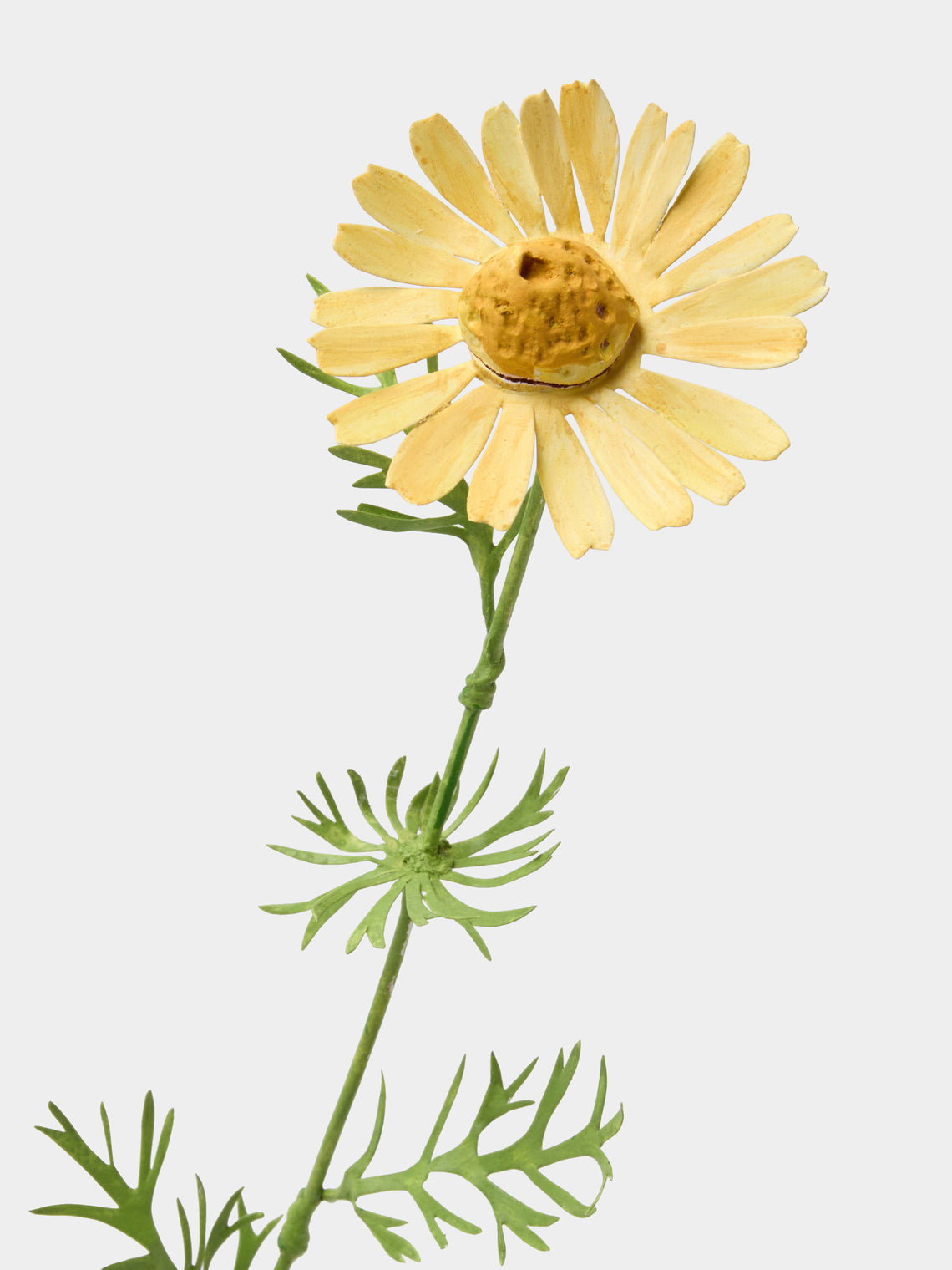 Erbavoglio Milano - Hand-Painted Copper Ornamental Flower - Yellow - ABASK