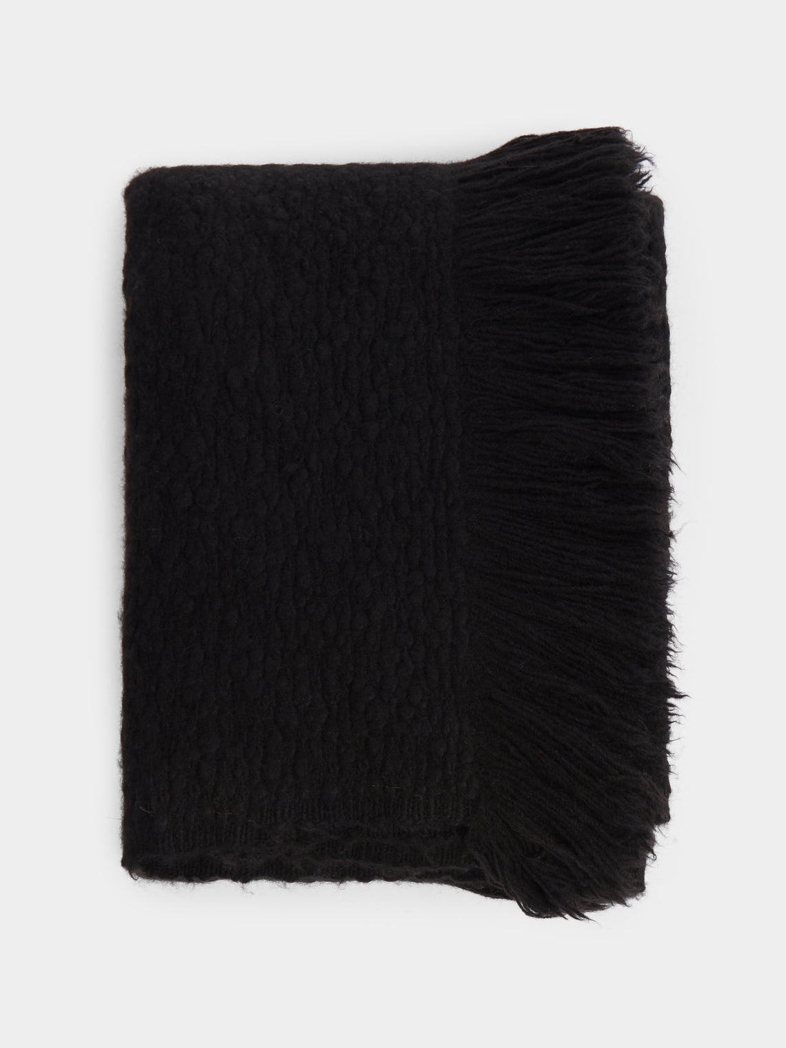 Norlha - Saddle Hand-Spun Yak Blanket (86.5in/2.2m) - Black - ABASK