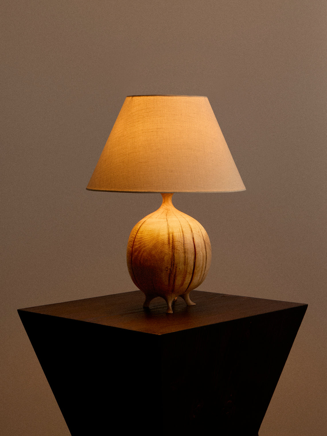 Jamie Gaunt Designs - No. 9 Ball Natural Oak Table Lamp - Natural - ABASK
