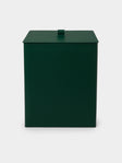 RUDI - Bino Leather Square Lidded Wastepaper Bin - Green - ABASK - 