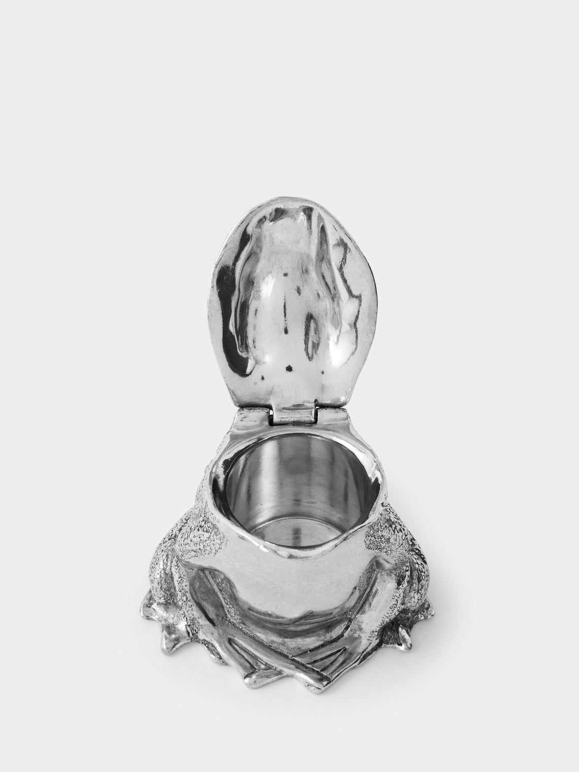 Au Bain Marie - Frog Pewter Mustard Jar - Silver - ABASK