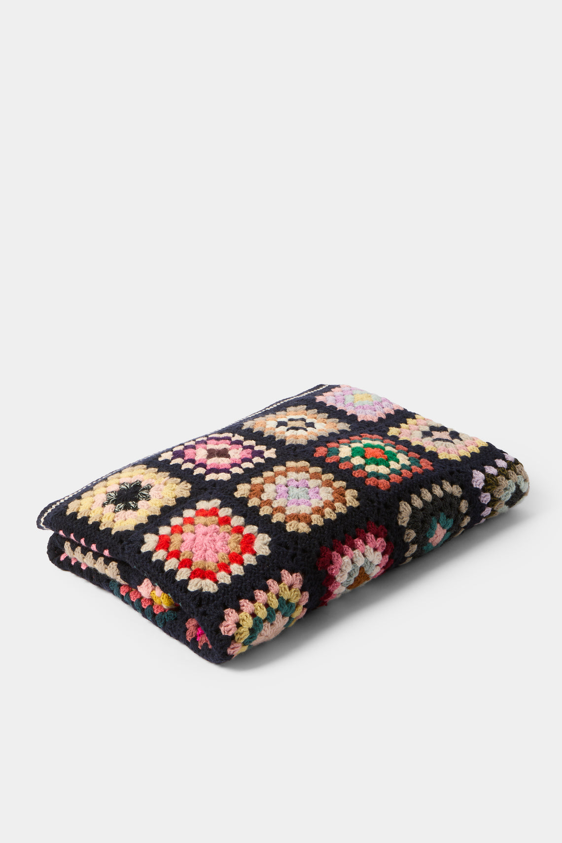 Saved NY - Afghan Quilted Cashmere Throw (79in/2m) - Multiple - ABASK