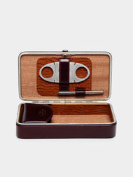 F. Hammann - Leather Cigar Case (3 Cigars) -  - ABASK- 