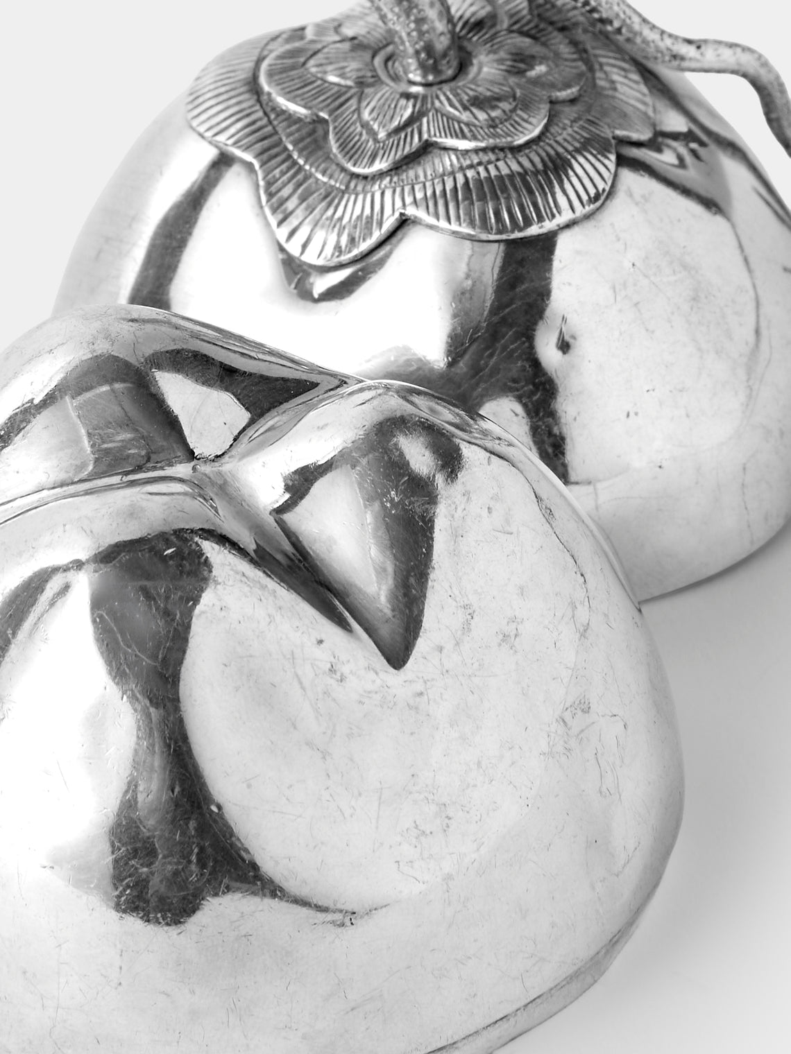 Antique and Vintage - 1900s Solid Silver Apple Beetle Box - Silver - ABASK
