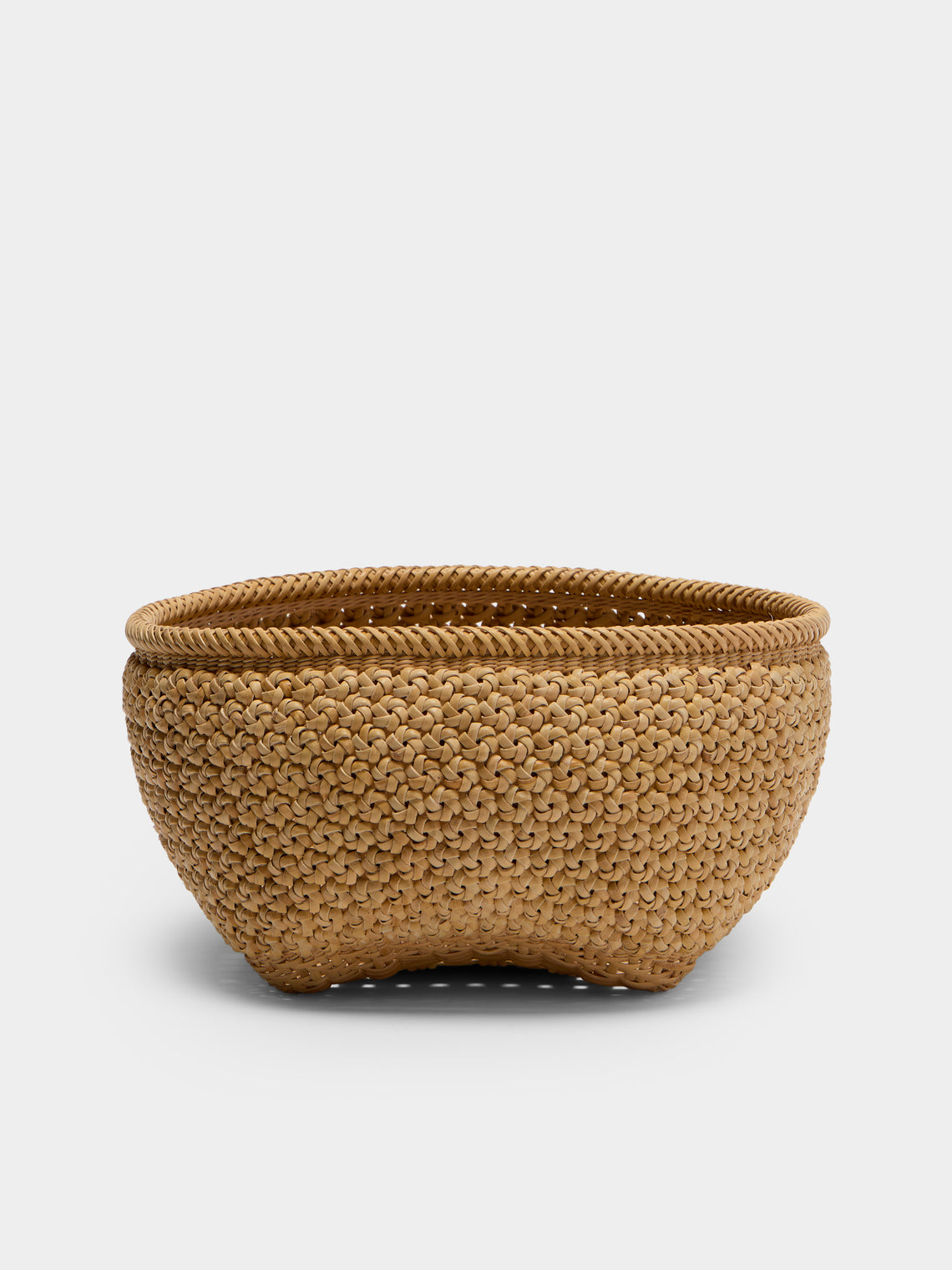 Junpei Kawaguchi - Hand-Braided Rattan Flower Basket - Brown - ABASK - 