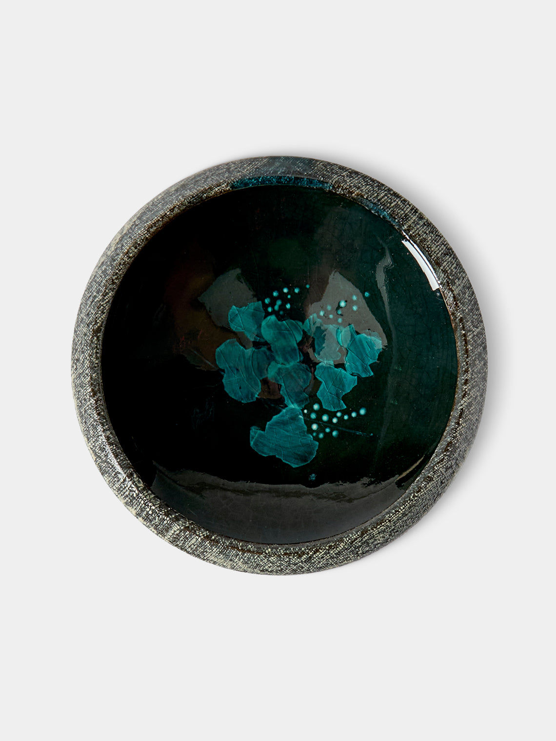 Masumi Ando - Textured Ceramic Plate (9in/23cm) - Green - ABASK