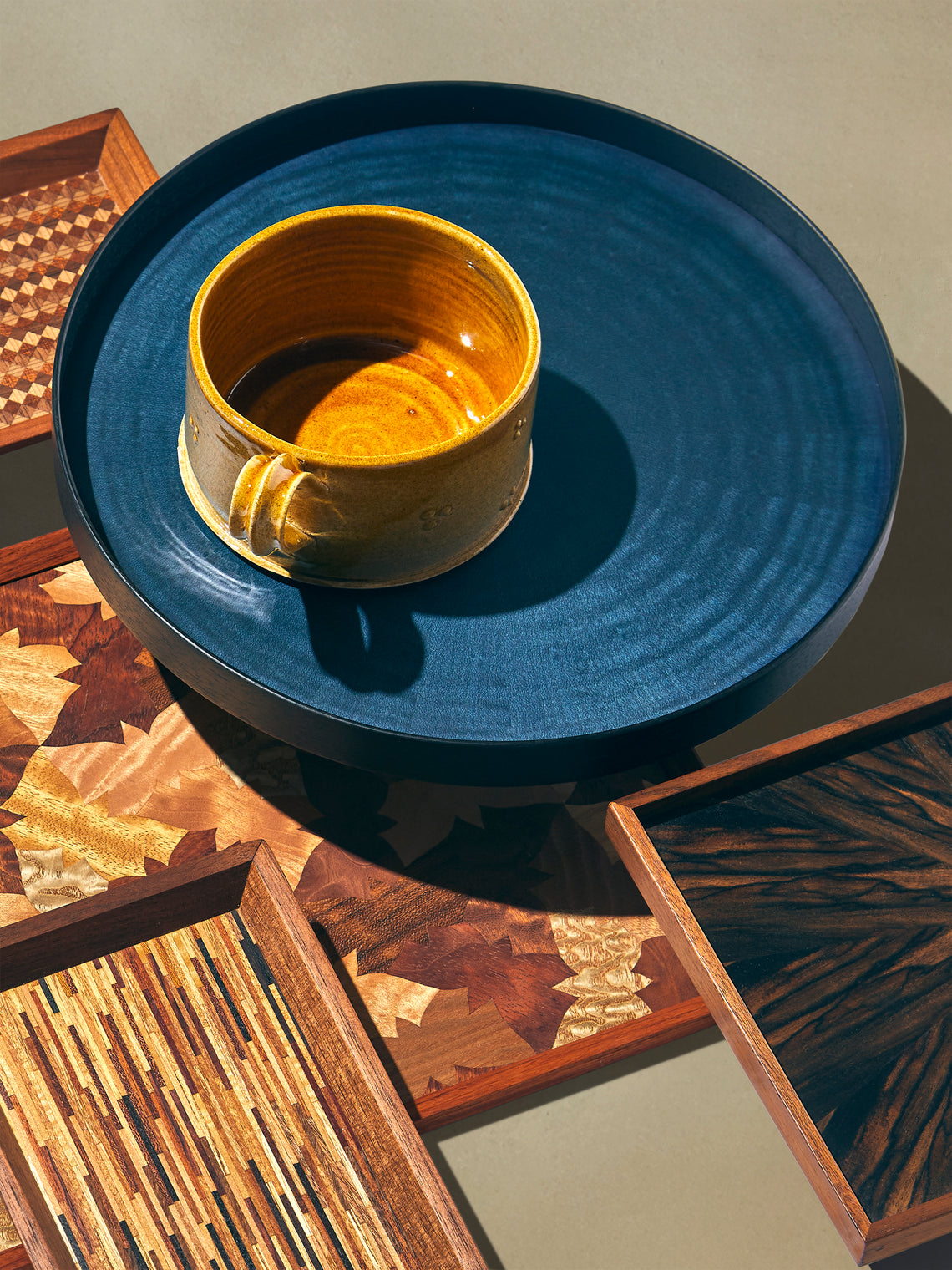 Mori Kougei - Poke Wood Cutlery Tray (8in/21cm) - Multiple - ABASK