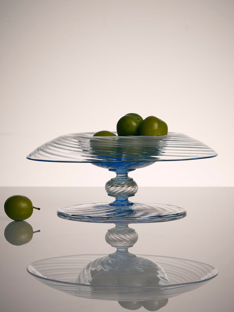 Antique and Vintage - 1960s Murano Glass Bowl - Blue - ABASK