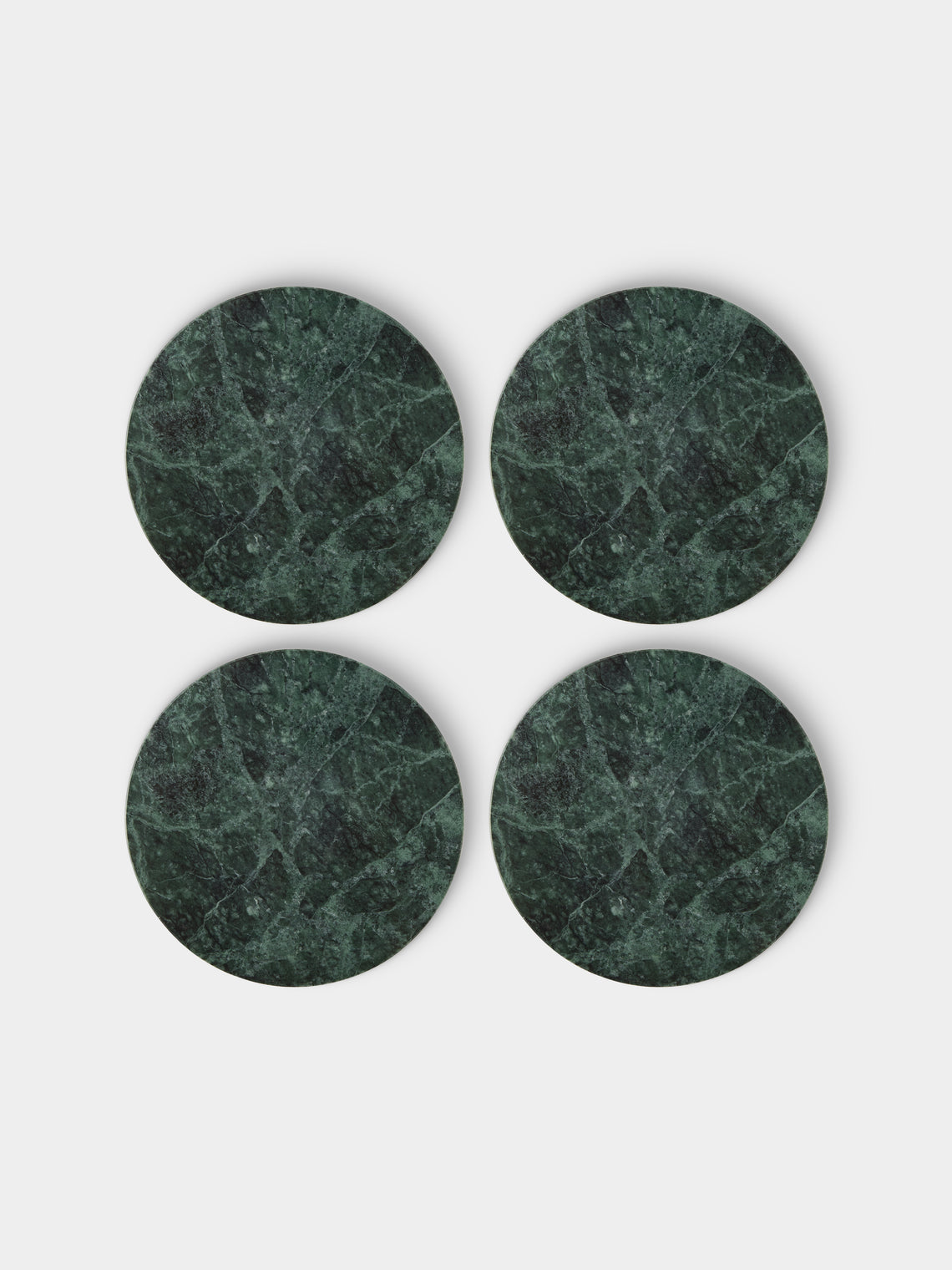Anastasio Home - | Set of 4 | Oversized Marble Coasters - Green - ABASK - 