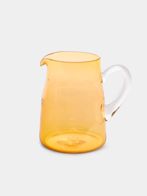Michael Ruh Studio - Mojave Hand-Blown Glass Pitcher - Orange - ABASK - 