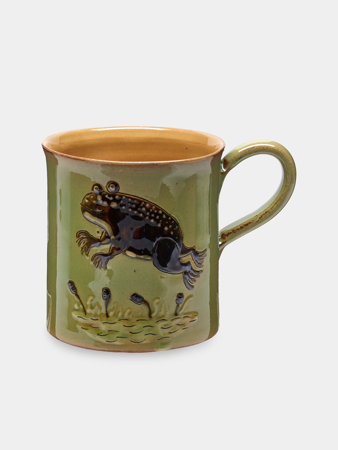 Poterie d’Évires - Animals Hand-Painted Ceramic Mugs (Set of 6) - Light green - ABASK