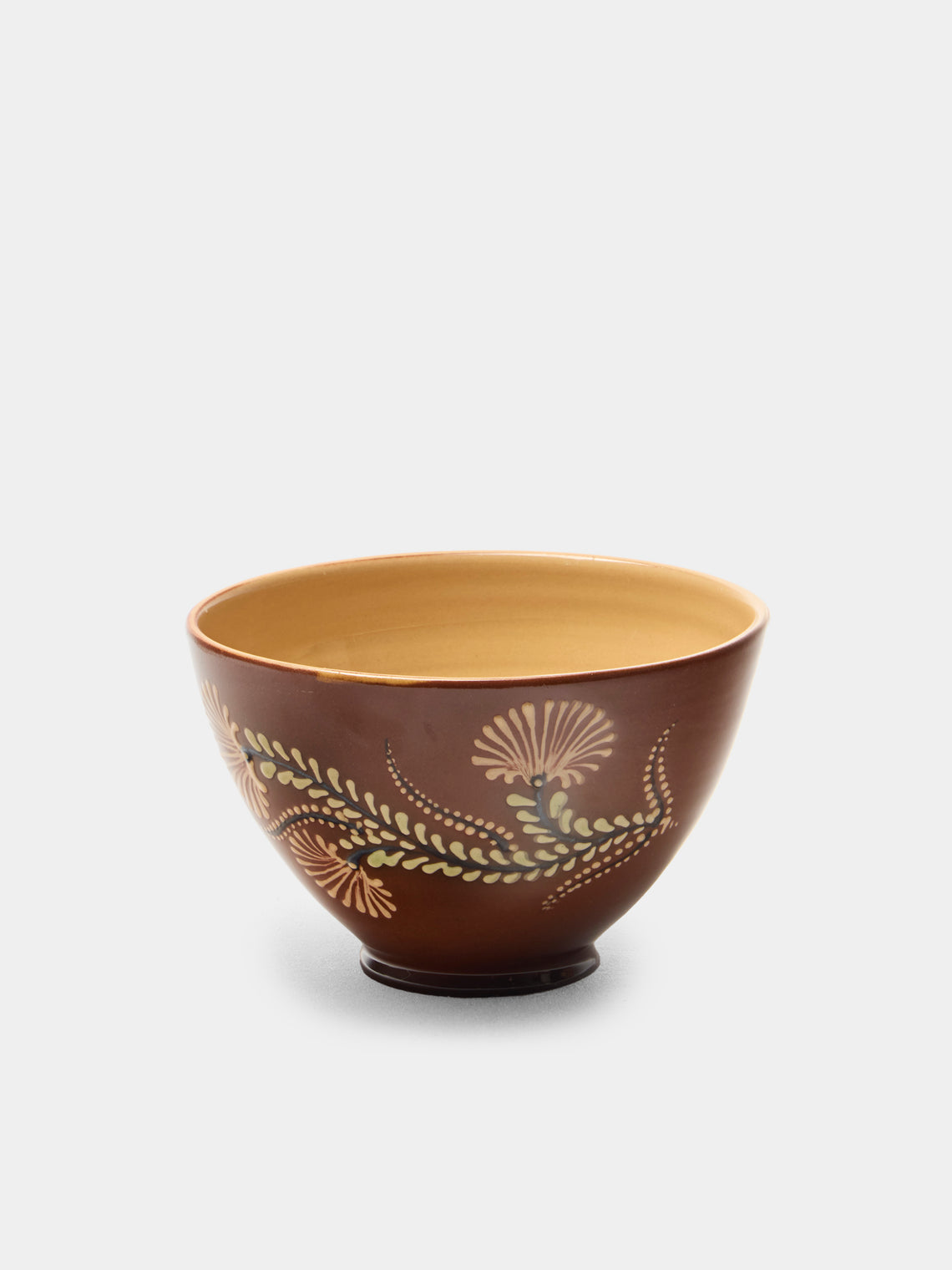 Poterie d’Évires - Flowers Hand-Painted Ceramic Bowls (Set of 6) - Cream - ABASK