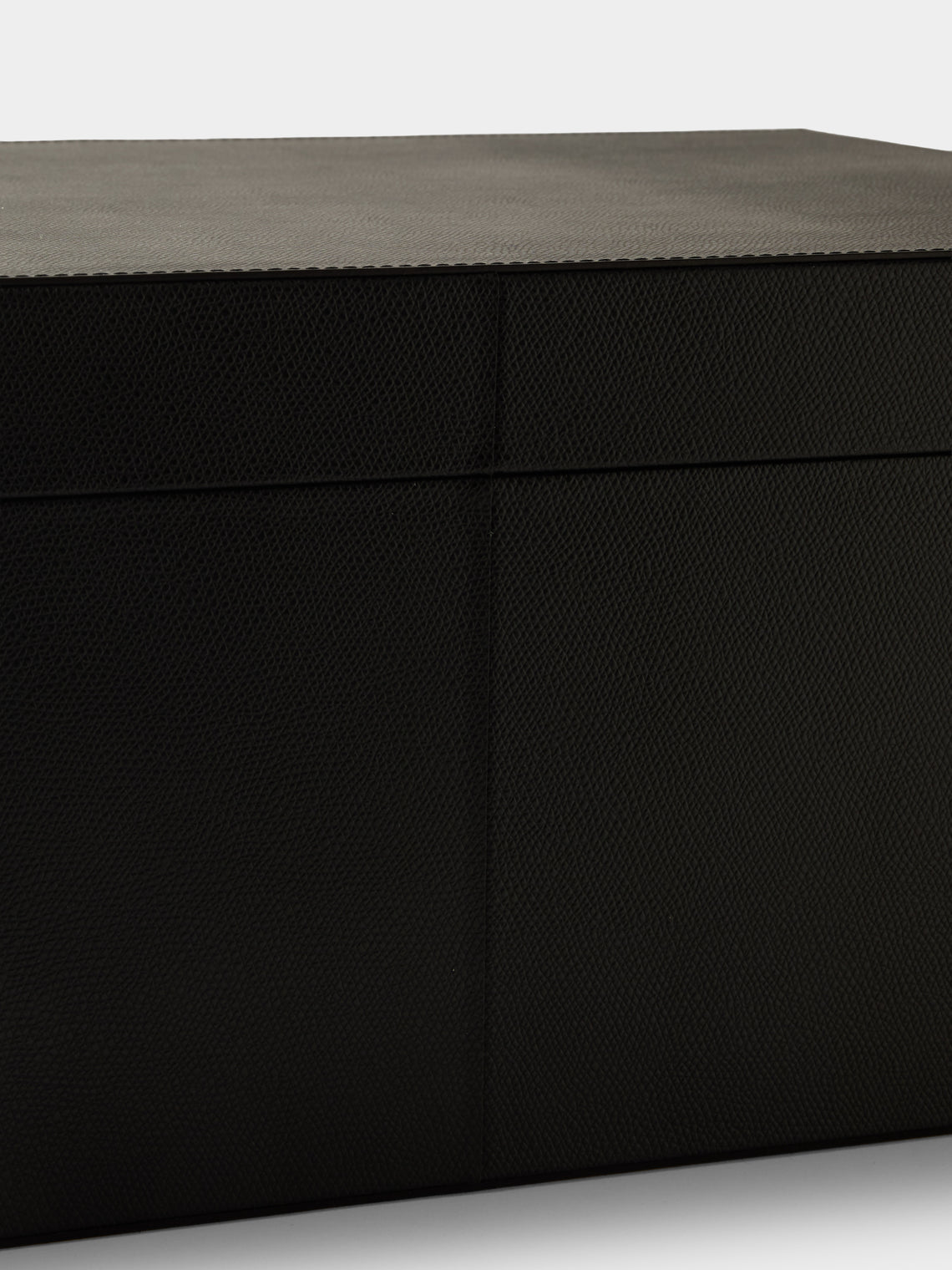 Pinetti - Avio Leather Large Storage Box - Black - ABASK