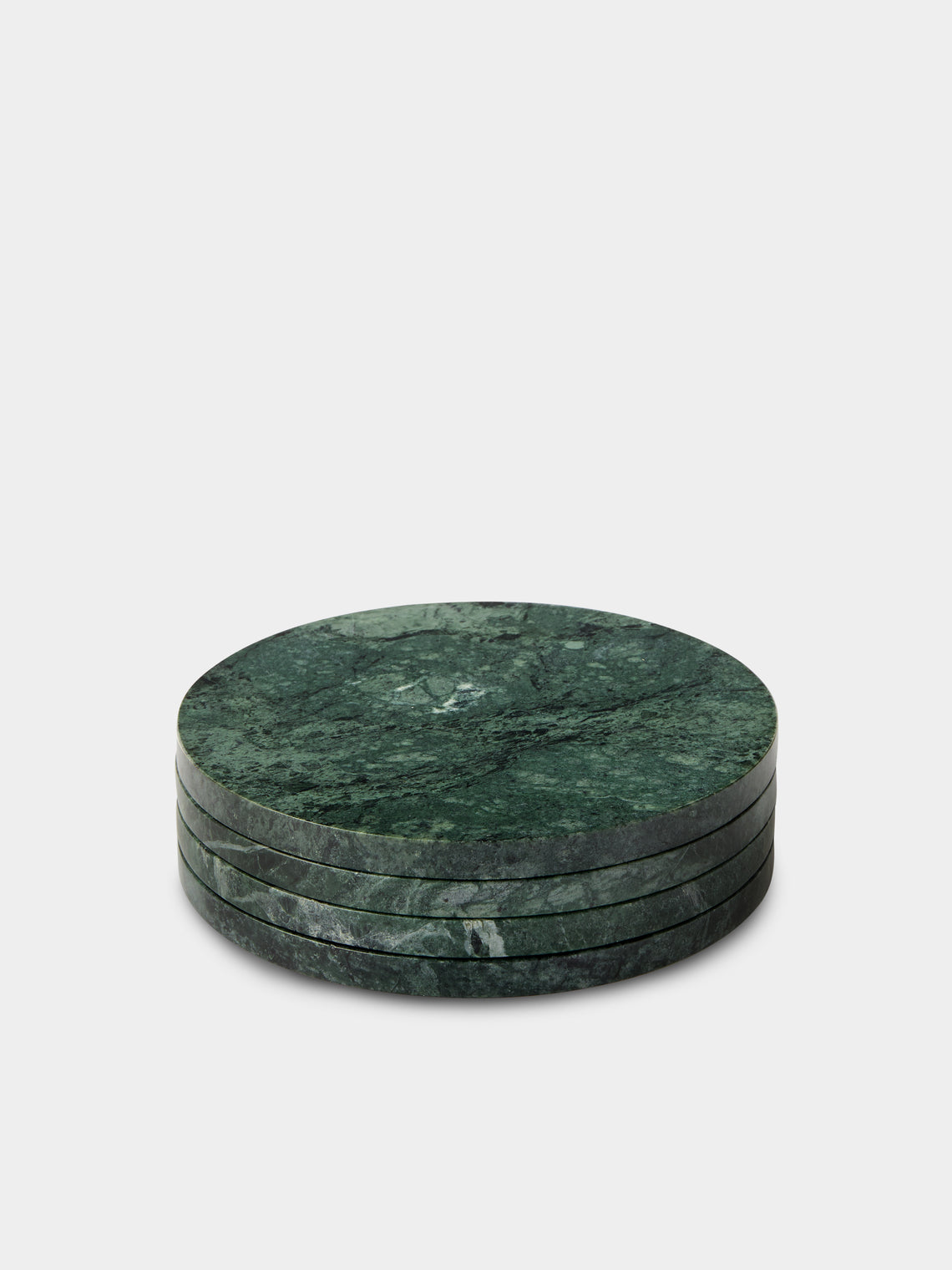 Anastasio Home - | Set of 4 | Oversized Marble Coasters - Green - ABASK