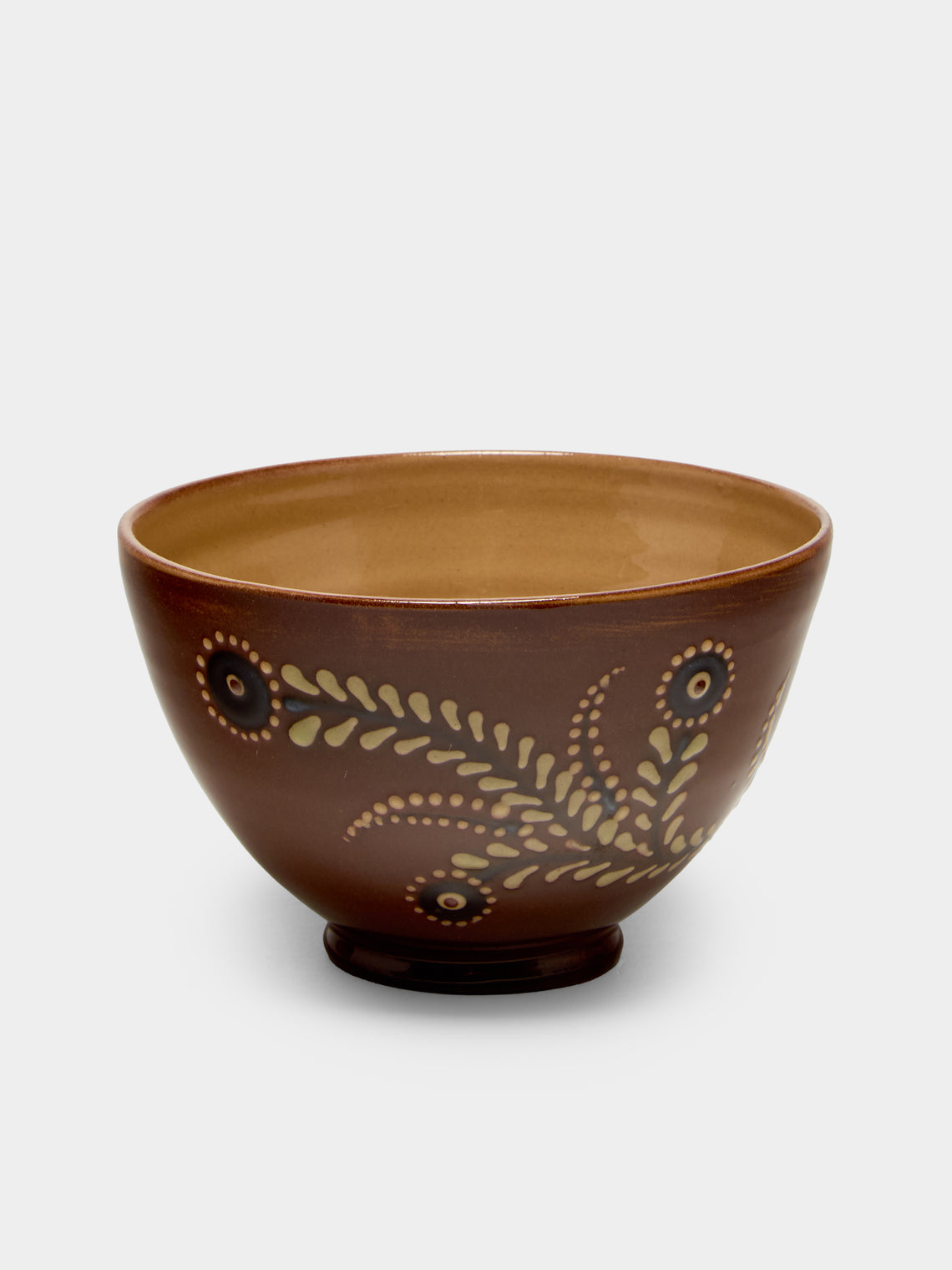 Poterie d’Évires - Flowers Hand-Painted Ceramic Bowls (Set of 6) - Light brown - ABASK