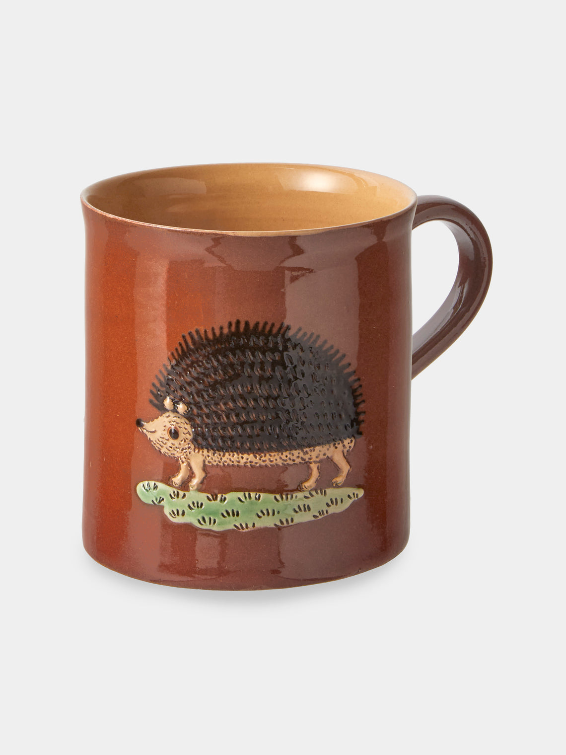 Poterie d’Évires - Animals Hand-Painted Ceramic Mugs (Set of 4) - Light Brown - ABASK