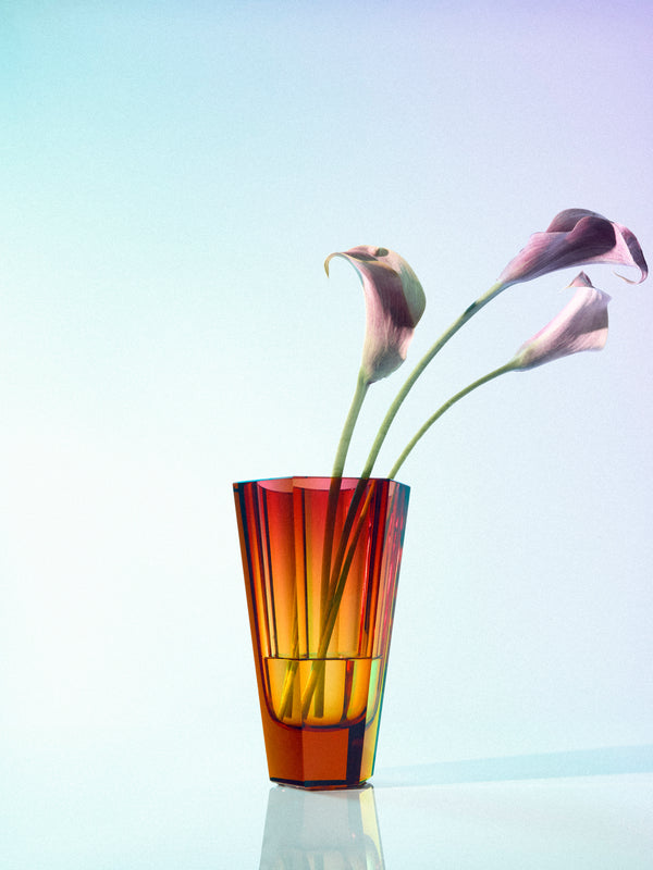 Moser - Purity Hand-Blown Crystal Vase (9in/23cm) - Red - ABASK