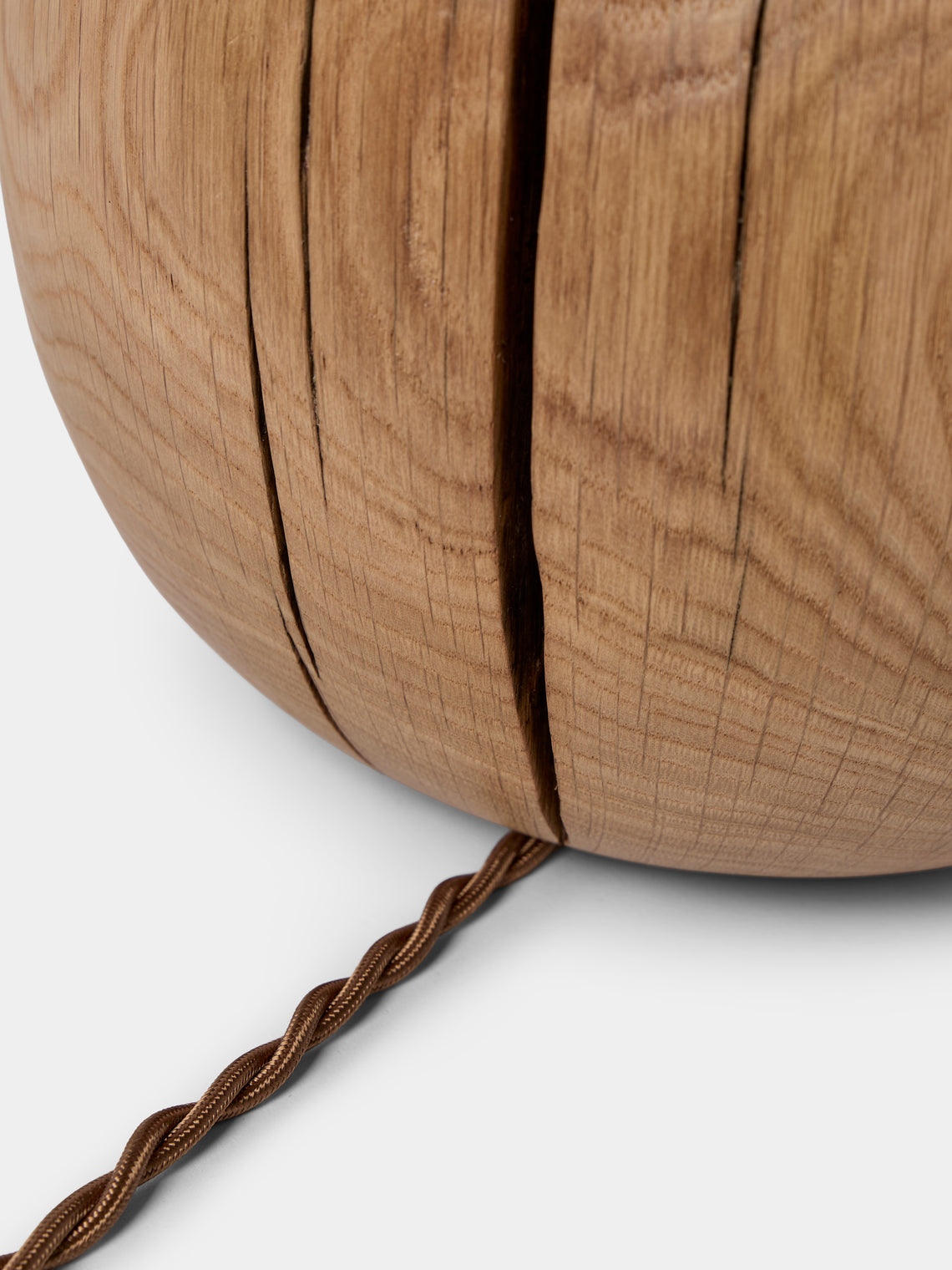 Jamie Gaunt Designs - No. 3 Ball Natural Oak Table Lamp - Natural - ABASK