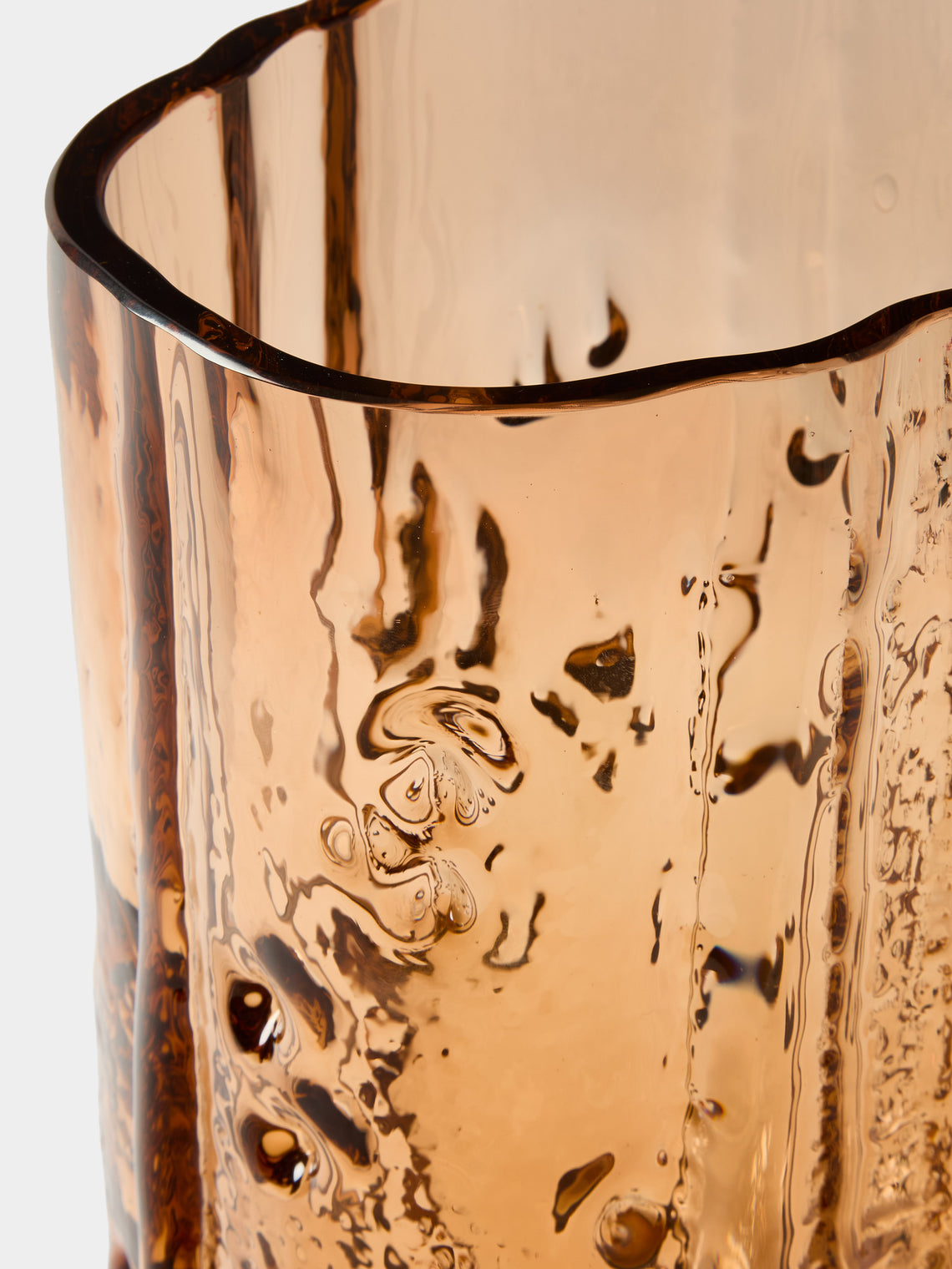 Hana Hillerová - Remix Hand-Blown Glass Vessel (10.5in/26.5cm) - Orange - ABASK