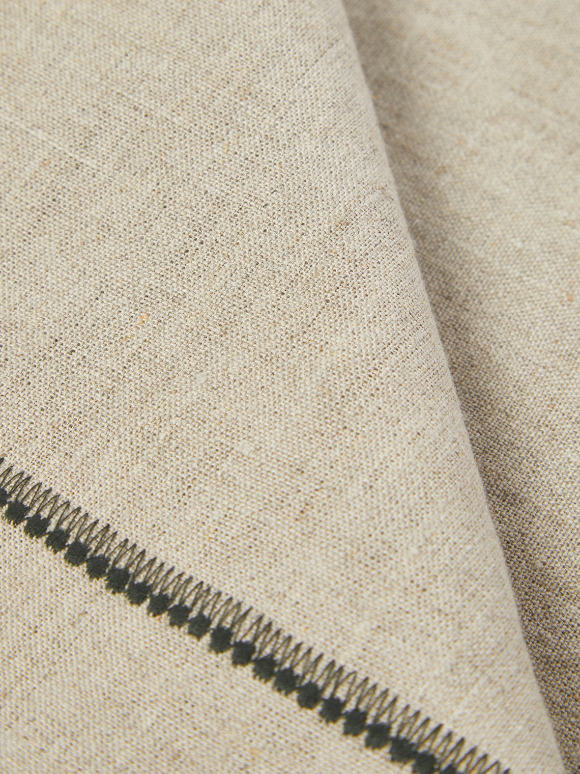 Chamois - | Set of 4 | Embroidered Linen Napkins - Beige - ABASK