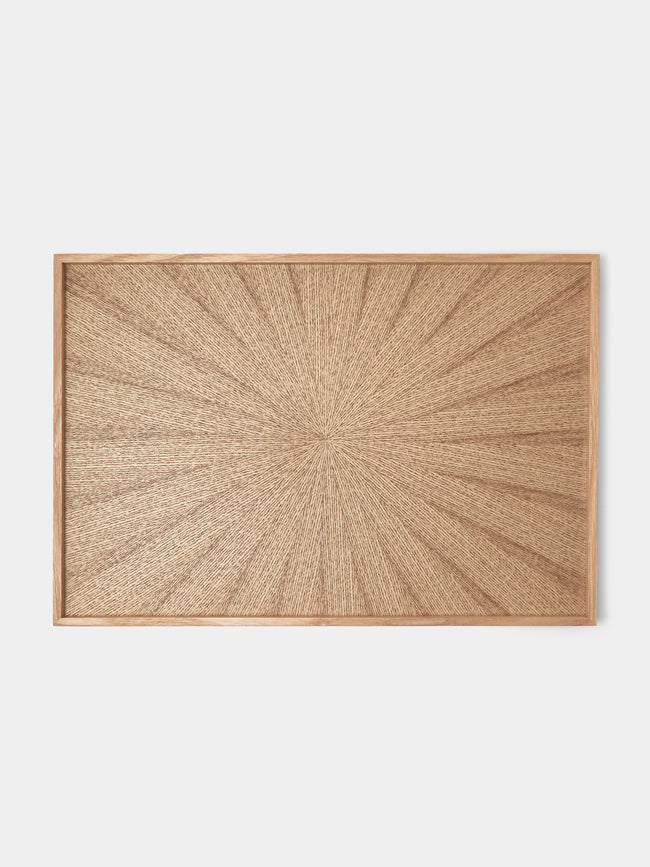 Mori Kougei - Rays Ash Wood Tray (14.5in/36.5cm) - Brown - ABASK - 