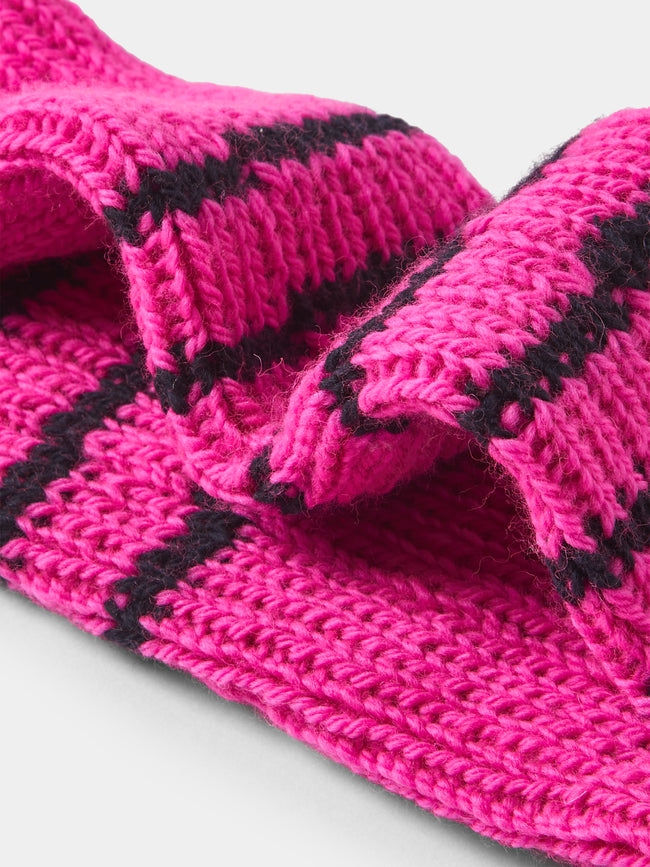 La Fetiche - Lyle Hand-Knitted Lambswool Fisherman Socks | Size: S - Multiple - ABASK