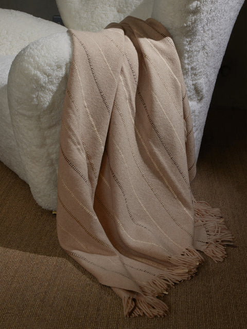 Alonpi - Ella Cashmere Blanket (75in/1.9m) - Beige - ABASK