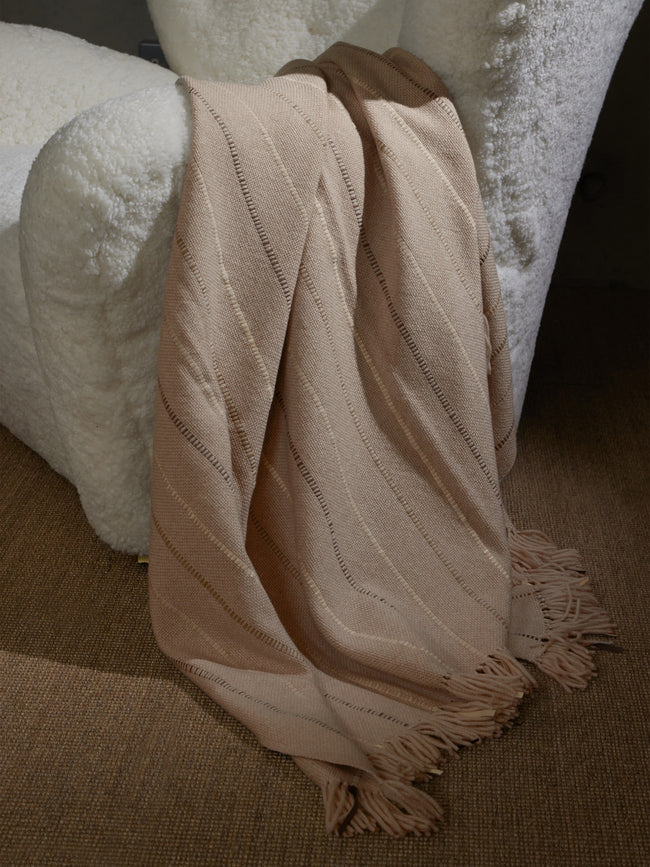 Alonpi - Ella Cashmere Blanket (75in/1.9m) - Beige - ABASK
