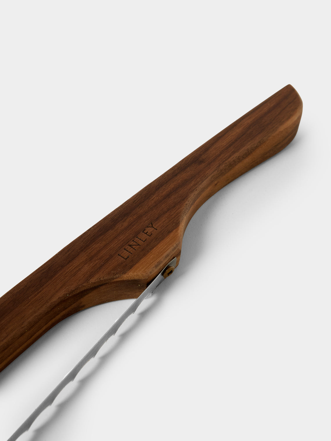 Linley - Black Walnut Bread Knife - Silver - ABASK