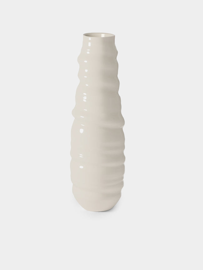 Johanne Coker - No. 3 Hand-Thrown Porcelain Vase (17.5in/45cm) - White - ABASK - 