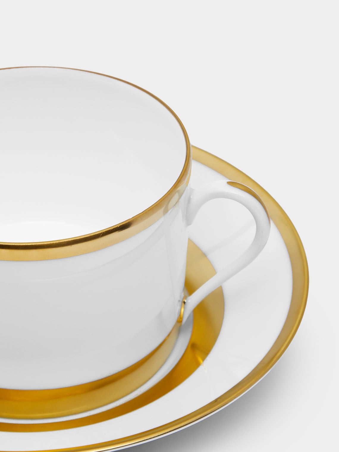 Robert Haviland & C. Parlon - William Porcelain Breakfast Cup and Saucer (Set of 2) - Gold - ABASK