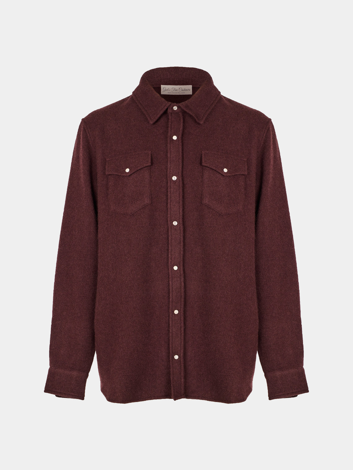 God's True Cashmere - Claret Cashmere Shirt | Size: S - Red - ABASK - 