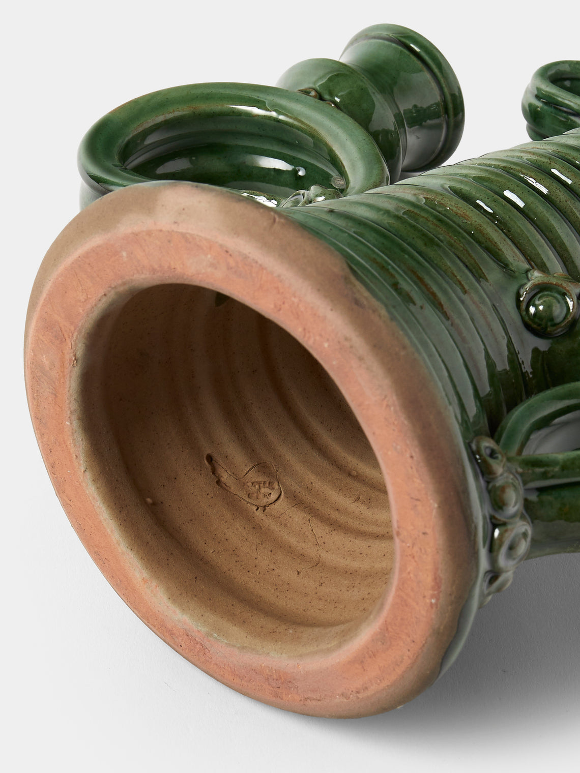 Poterie de Cliousclat - Slipware Candelabra - Green - ABASK