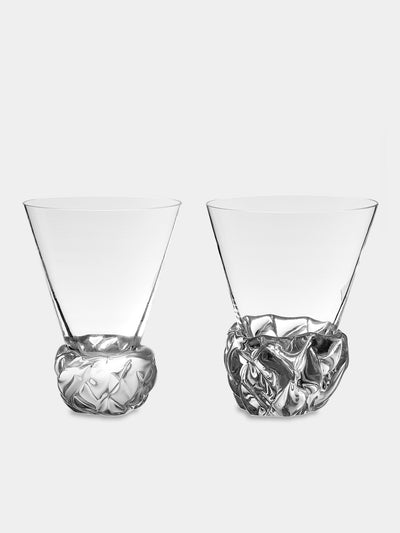 NasonMoretti - Archive Revival 1965 Hand-Blown Murano Glass Tumblers (Set of 2) - Clear - ABASK 