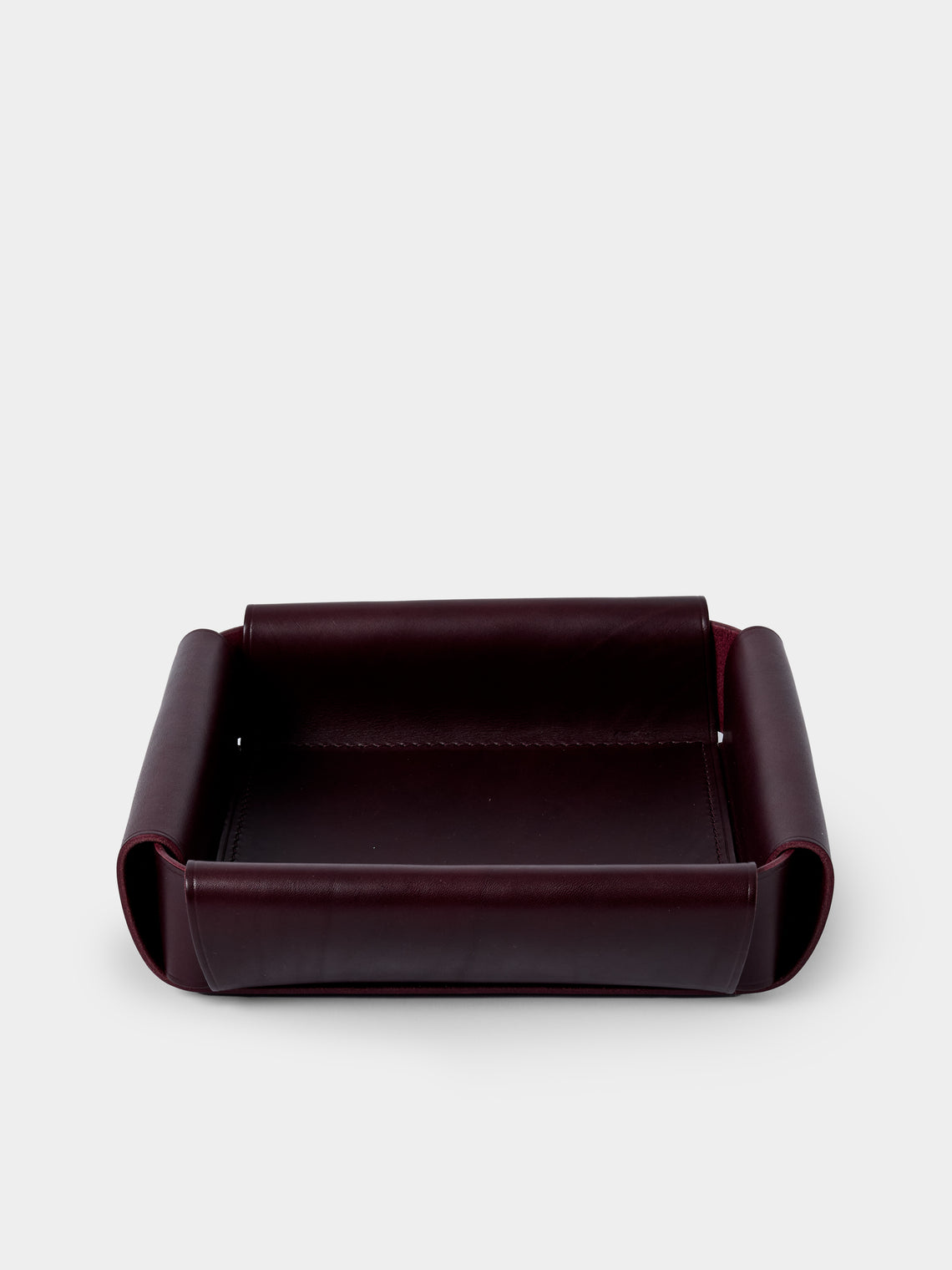 Otzi Studio - Assembly Leather Valet Tray (10in/26cm) - Burgundy - ABASK