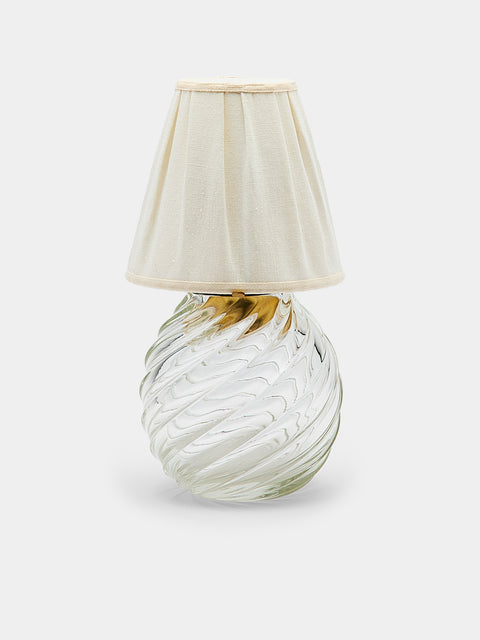Yali Glass - Twist Bar Hand-Blown Murano Glass Portable Lamp - Clear - ABASK - 