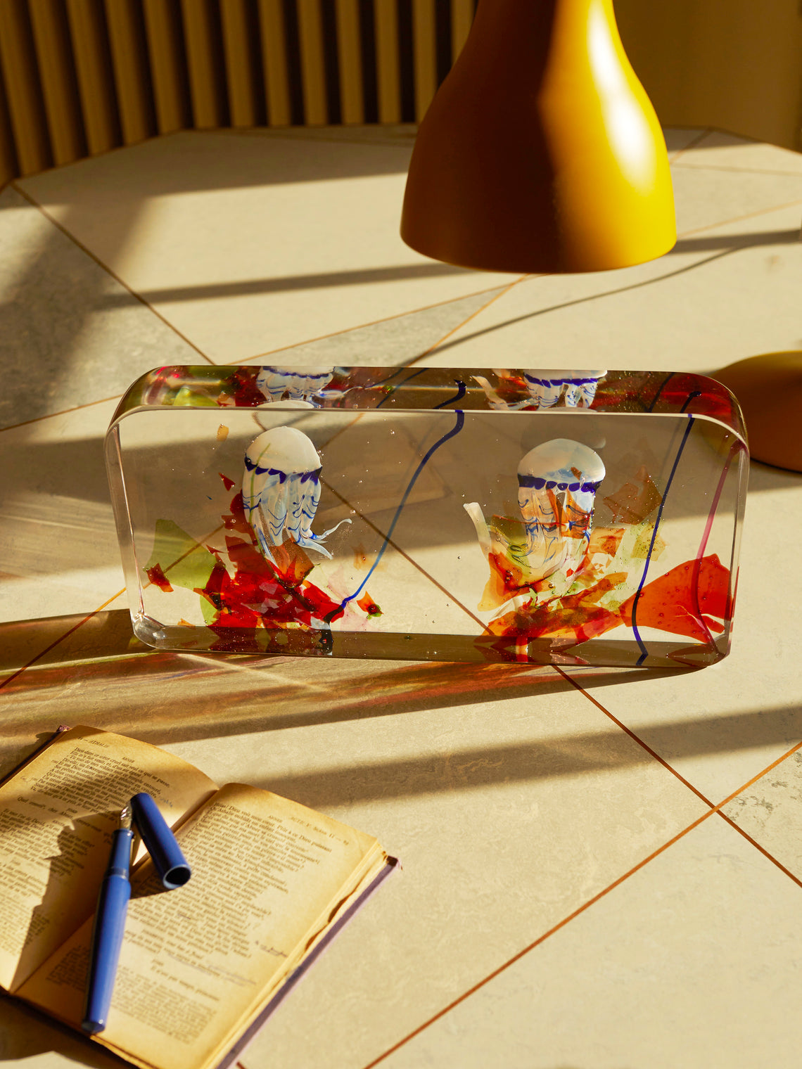 Antique and Vintage - 1950s Aquarium Murano Glass Paperweight - Multiple - ABASK