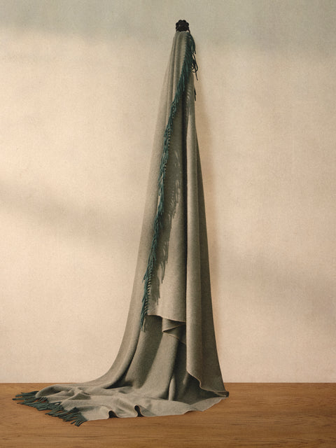 Begg x Co - Arran Cashmere Throw (72in/1.8m) - Green - ABASK