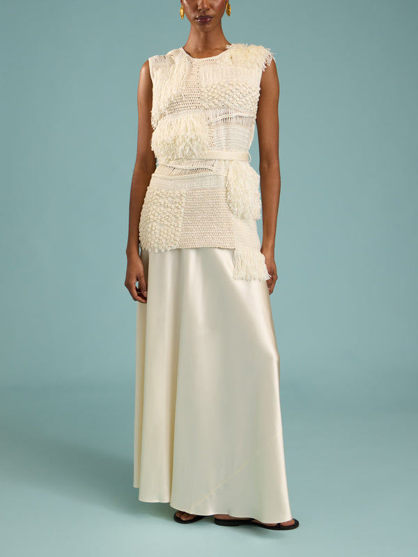 Heirlome - Laia Silk Top | Size: S - Cream - ABASK