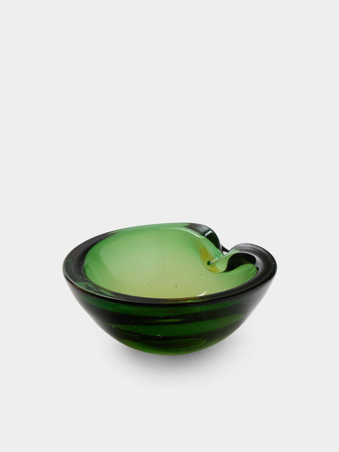 Antique and Vintage - Mid-Century Murano Glass Ashtray - Green - ABASK - 
